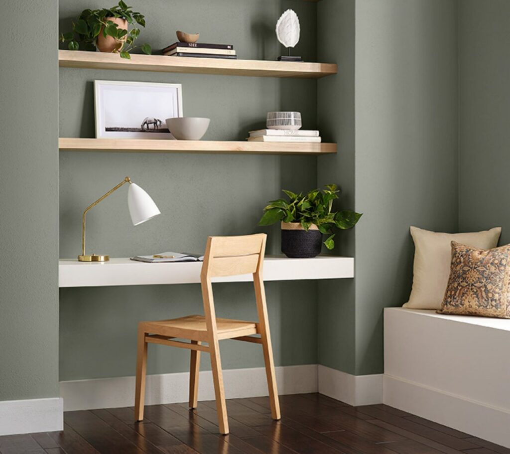Office with Evergreen fog walls