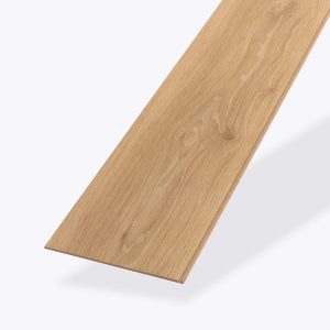 The Minnewanka is a single light brown wooden plank with natural grain patterns, set against a plain light background and angled to showcase its length and texture.