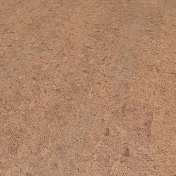Close-up view of the Vintage Natural cork floor featuring light brown tones, visible textures, patterns, and seams between individual rectangular tiles.