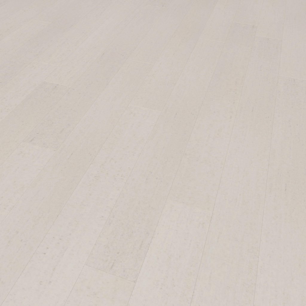A close-up view of Paseo Fulwell, a light-colored wooden floor featuring subtle grain patterns and rectangular planks arranged in a staggered pattern.