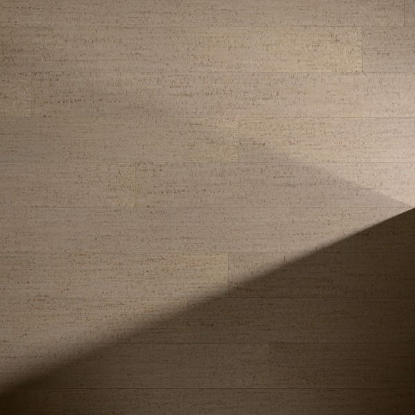 The Paseo Aspen features beige wooden horizontal planks, with a diagonal shadow crossing from lower left to upper right, highlighting the wall's subtle contrast of light and shade.