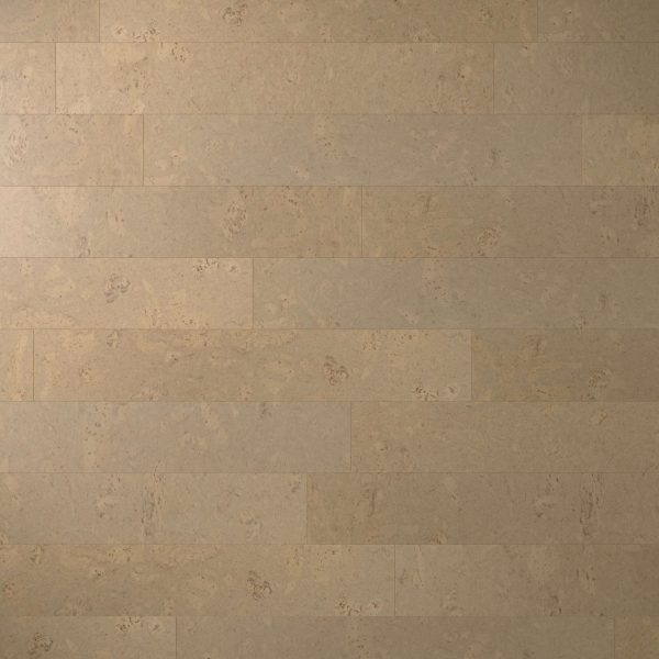 Burl Chai cork wall panels in beige, arranged horizontally in a brick pattern, feature subtle color and grain variations with a smooth, matte finish.