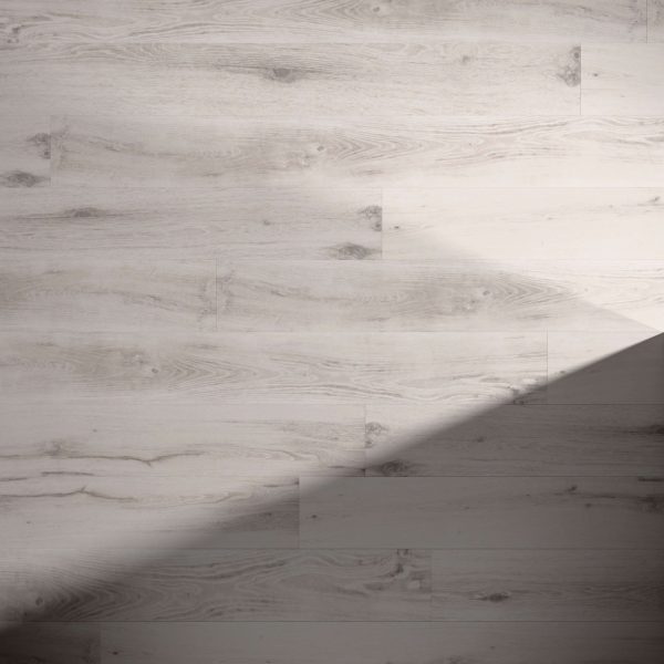 Palmetto Oak, a light-colored wooden floor with visible grain patterns, is shown partially covered in shadow across the lower right corner.