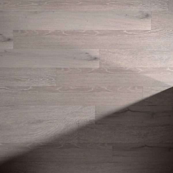 Eaglecrest Oak floorboards feature a visible wood grain pattern. A diagonal shadow falls across the lower right corner, highlighting the contrast between illuminated and shaded areas.