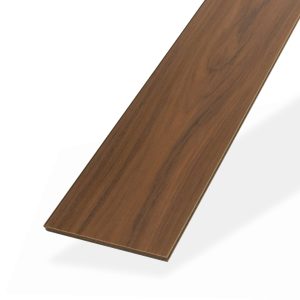 A single rectangular plank of Adirondack Oak laminate flooring featuring a brown, natural wood grain pattern is shown on a white background.