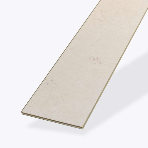 A single Burl Linden rectangular floor tile with a slightly textured beige surface, displayed at an angle against a plain light background.