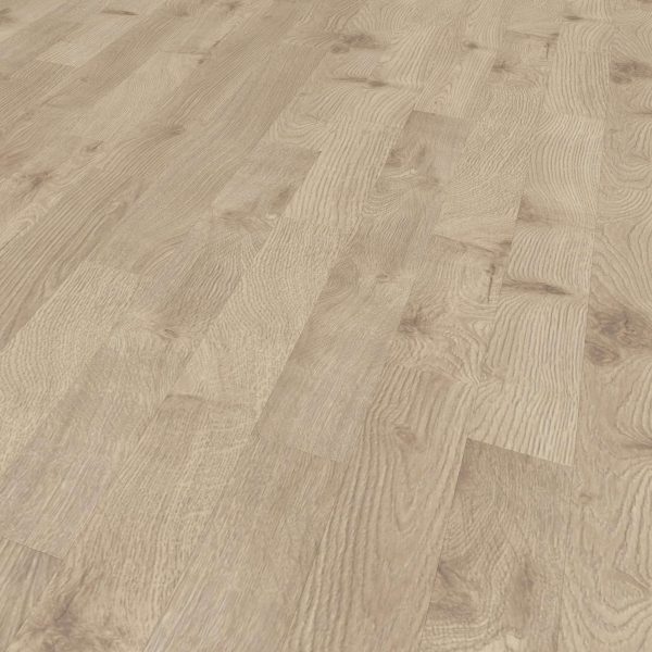 Helen features light brown wooden planks with visible grain patterns and a smooth, matte finish. Laid in a staggered pattern, it creates a warm and natural look for any space.