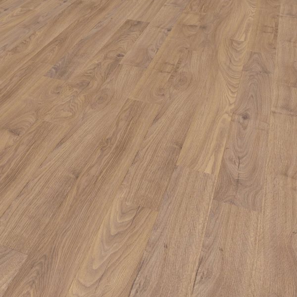 A close-up view of the Louise* wooden floor, featuring a light brown natural oak finish with distinct wood grain patterns.