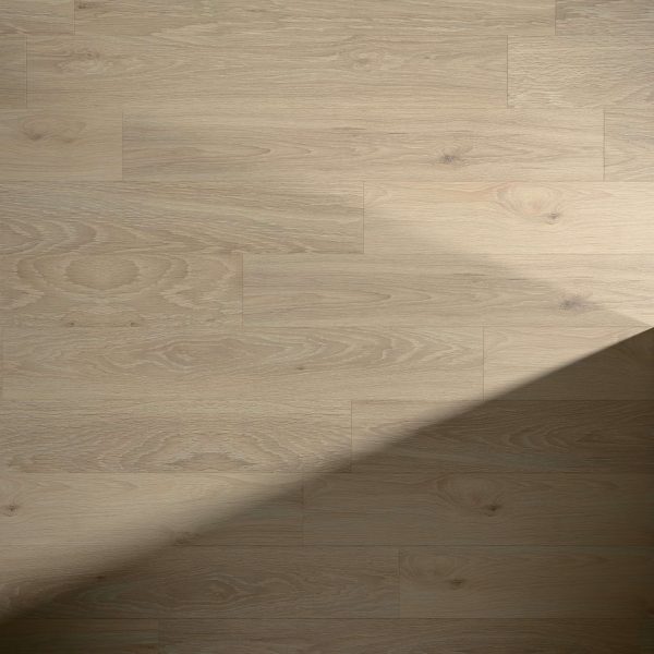 Peyto features light-colored wooden floorboards with a subtle grain pattern. A diagonal shadow crosses the lower right corner, adding contrast between illuminated and shaded areas.