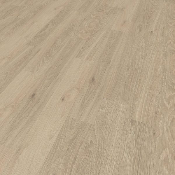 The Peyto features a light-colored wood floor with a natural grain pattern and subtle knots. Its smooth, clean surface is evenly arranged, creating a warm and modern ambiance for any space.