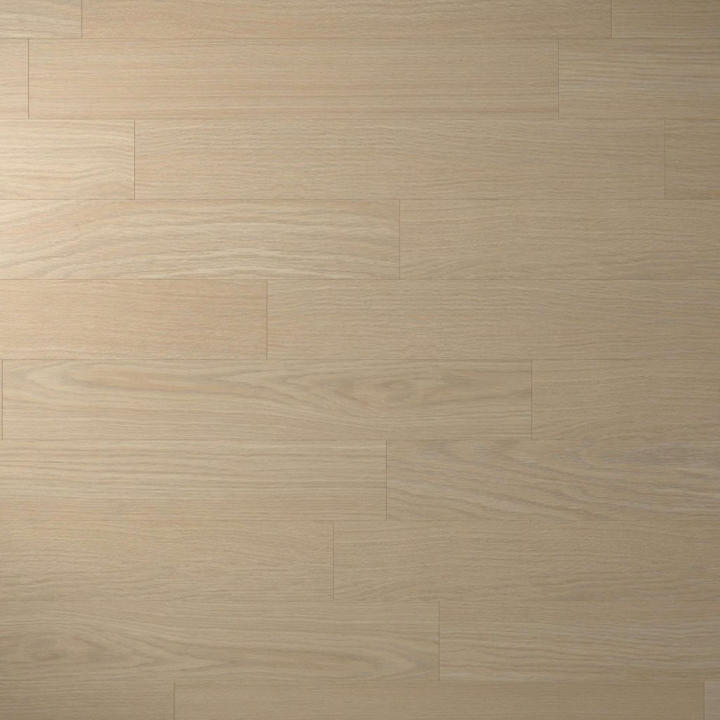 Agnes features a light-colored wooden floor with a subtle grain pattern and evenly spaced planks, offering a smooth, clean surface.