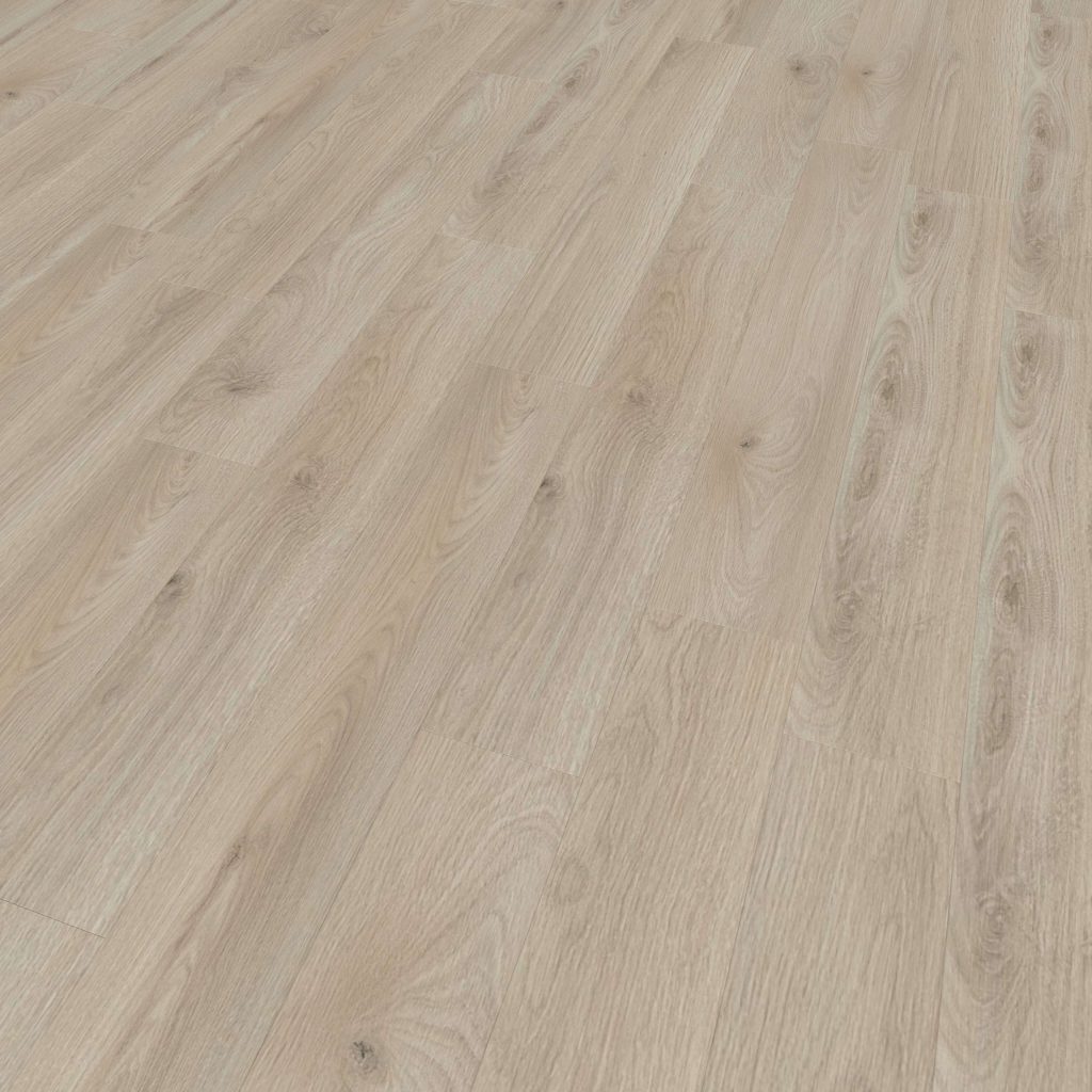 O'Hara light wood flooring displays a natural grain pattern with subtle tone and texture variations, shown at an angle highlighting several planks.