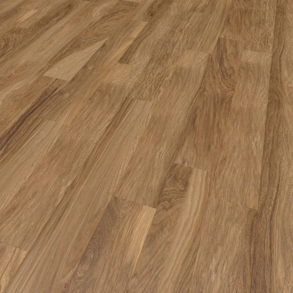 Close-up view of Marmot* wooden flooring, featuring natural wood grain patterns and varying brown shades, showcasing a smooth, polished surface.