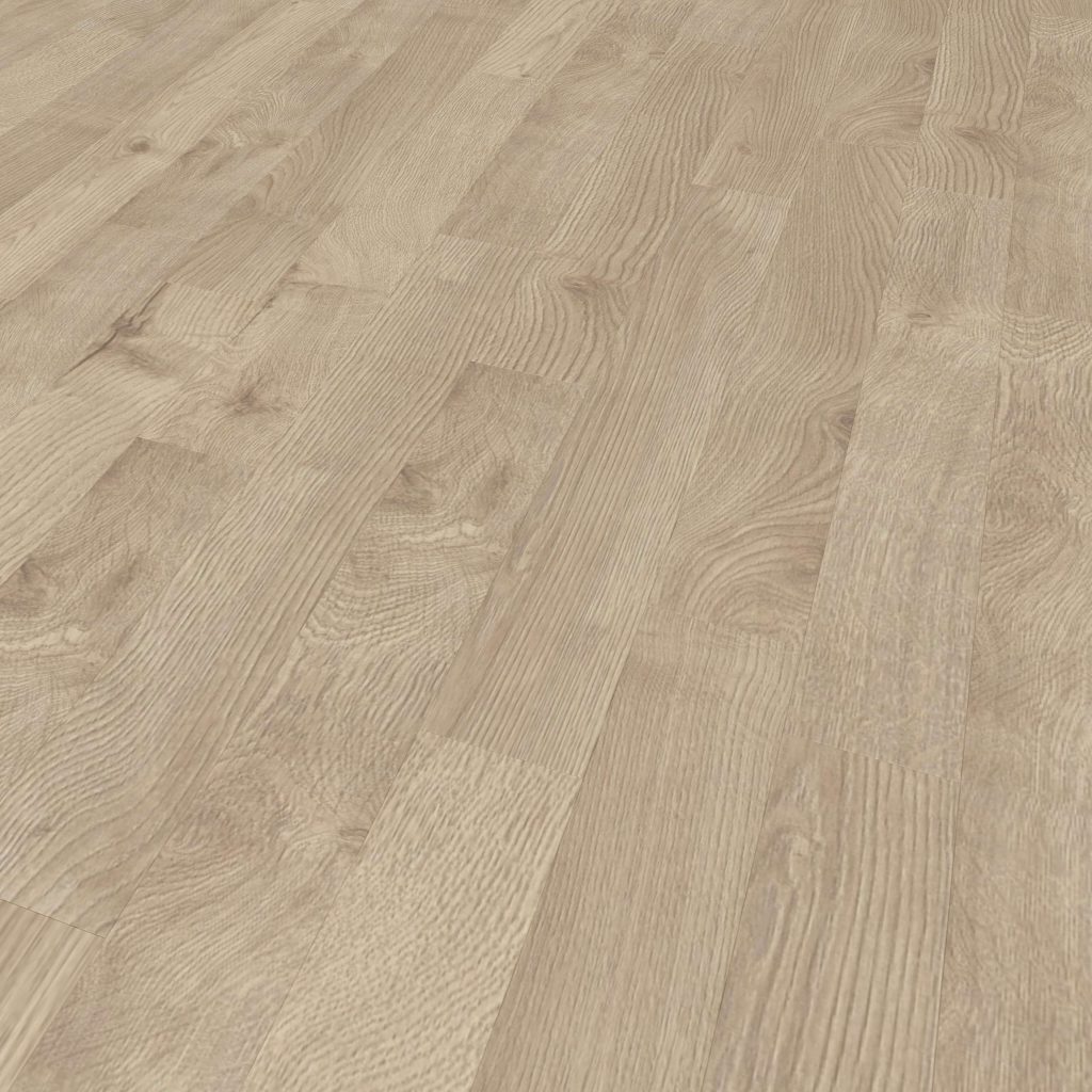 Alberta features a light-colored wooden floor with subtle grain and natural texture. Its smooth, clean planks run lengthwise, offering a soft neutral tone perfect for modern interiors.