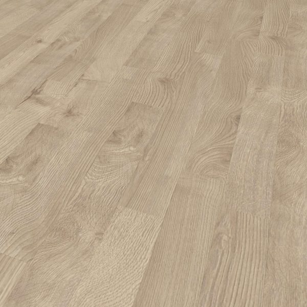 Alberta features a light-colored wooden floor with subtle grain and natural texture. Its smooth, clean planks run lengthwise, offering a soft neutral tone perfect for modern interiors.