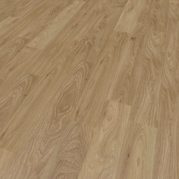 The Pyramid floor features light brown wooden planks with a natural grain pattern and smooth, polished finish. Interlocking planks are arranged side by side for a clean, elegant look.