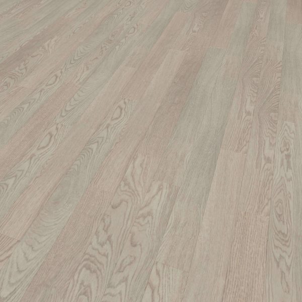 Hillston* features light-colored wood laminate flooring with a subtle grain pattern and varying shades of beige and light gray, arranged in a staggered plank layout.