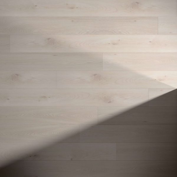 Cable Bay* features light-colored wooden floorboards with a subtle wood grain pattern, partially covered by a shadow creating a diagonal division across the lower right corner.