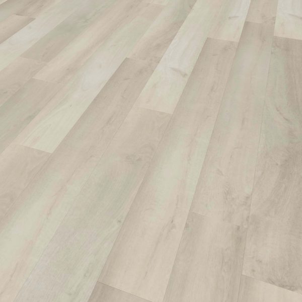 Atherton* features light-colored wide planks with subtle natural grain patterns and a smooth, matte finish. The flooring surface is clean and evenly laid out.
