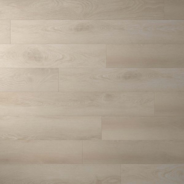 Dorrigo*: Light-colored wooden floor featuring a smooth matte finish and natural wood grain. Planks are laid in a horizontal, staggered pattern.