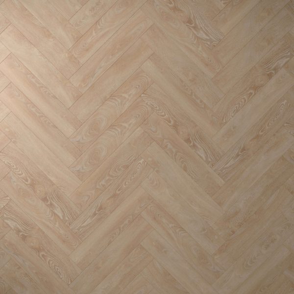 Shelbourne light brown wood flooring features a herringbone pattern with natural wood grain and subtle texture across the surface.