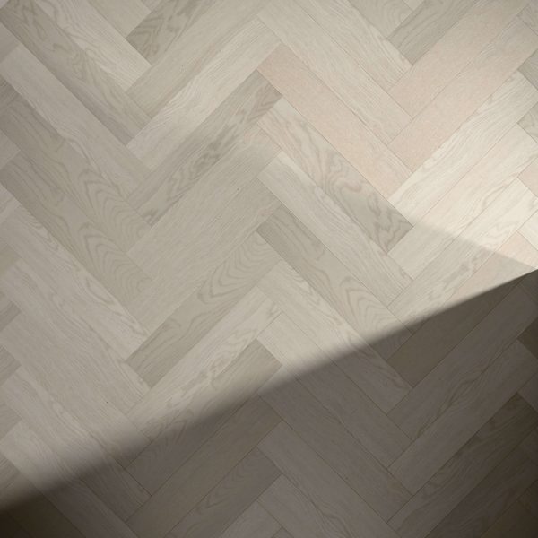 Wentworth* features a light wood herringbone pattern floor, with visible wood grains and subtle color variations, highlighted by a diagonal shadow in the lower right corner.