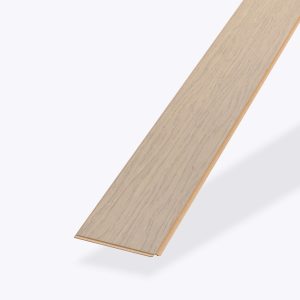 A single Braeburn Oak* light wood-colored laminate flooring plank with a beveled edge, set against a plain white background.