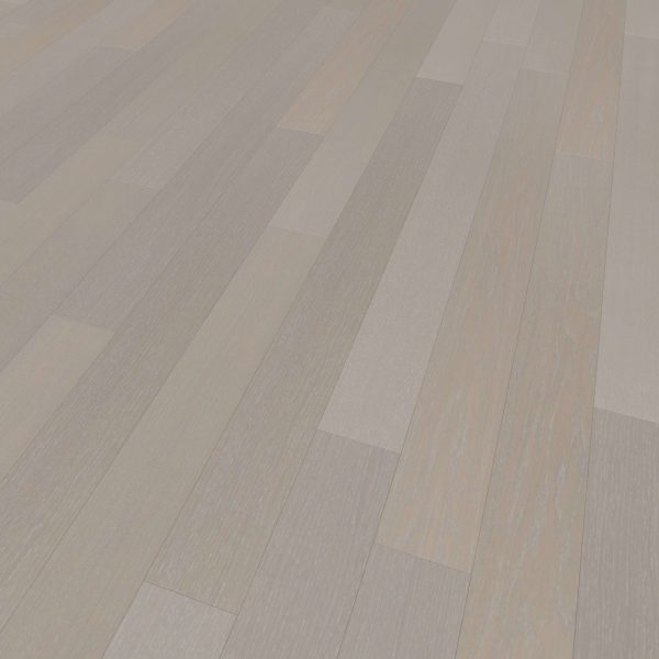 Castle Rock Oak floorboards feature light wood tones and subtle grain variations, arranged in a staggered pattern for a clean, modern look.