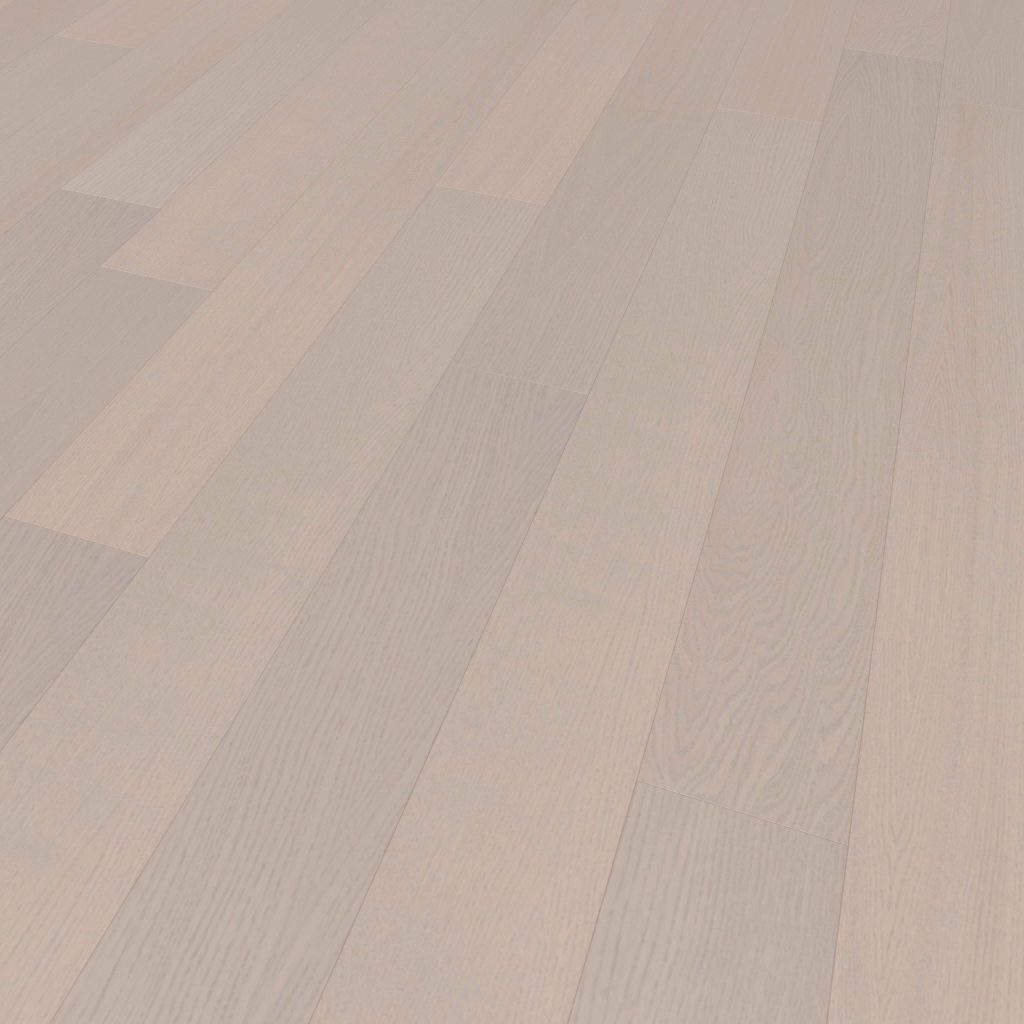 Braeburn Oak R&Q features wide, smooth, light-colored planks in a staggered pattern. Visible natural wood grain enhances its clean, modern look.