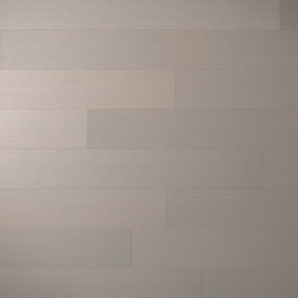 Toro Oak R&Q floorboards feature a light gray color and horizontal layout, offering a smooth, modern surface with subtle grain and natural texture visible for contemporary interiors.