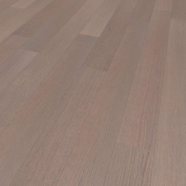 A close-up of Veneto Oak R&Q floorboards with a smooth finish displays natural grain patterns and color variations in light brown and beige.