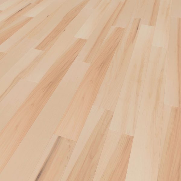 Maple Natural* features long, rectangular planks in a light wood tone with a smooth finish and subtle natural grain patterns running diagonally across the floor.