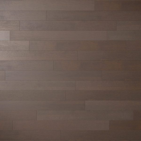 Bramble Oak* features dark brown wooden floorboards laid horizontally, offering a smooth, even surface with visible natural grain and subtle wood texture throughout.