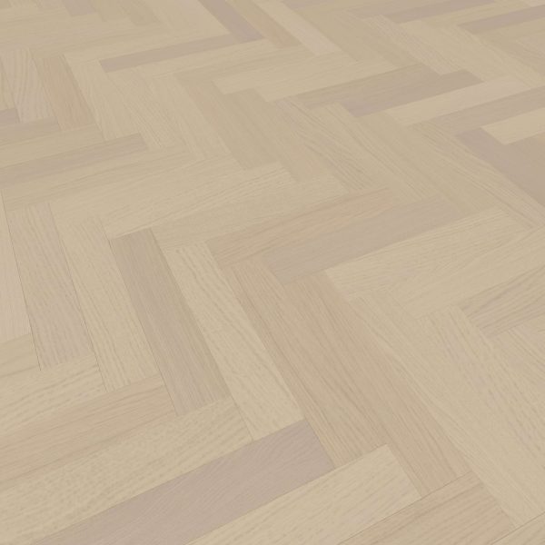 Coastal Oak* (Left) features light-colored wooden parquet flooring in a herringbone pattern, displaying natural wood grain and subtle shade variations across the surface.