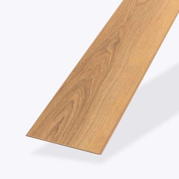 A single Willcox rectangular plank of light brown wood laminate flooring with a subtle grain pattern, displayed against a plain white background.