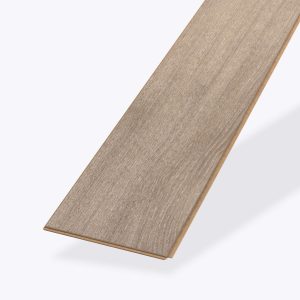 A single Landen Oak plank of light brown wood-look flooring with a smooth surface and subtle grain pattern, displayed against a plain white background.