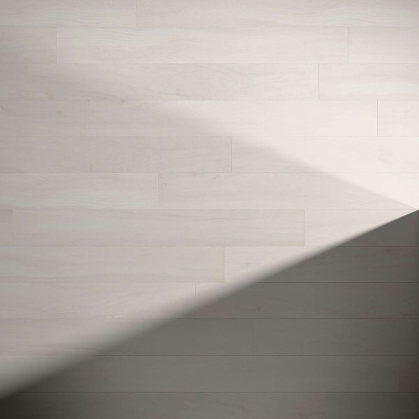The Paris Oak floor features light-colored horizontal wooden planks, with a diagonal shadow partially covering the lower right side.