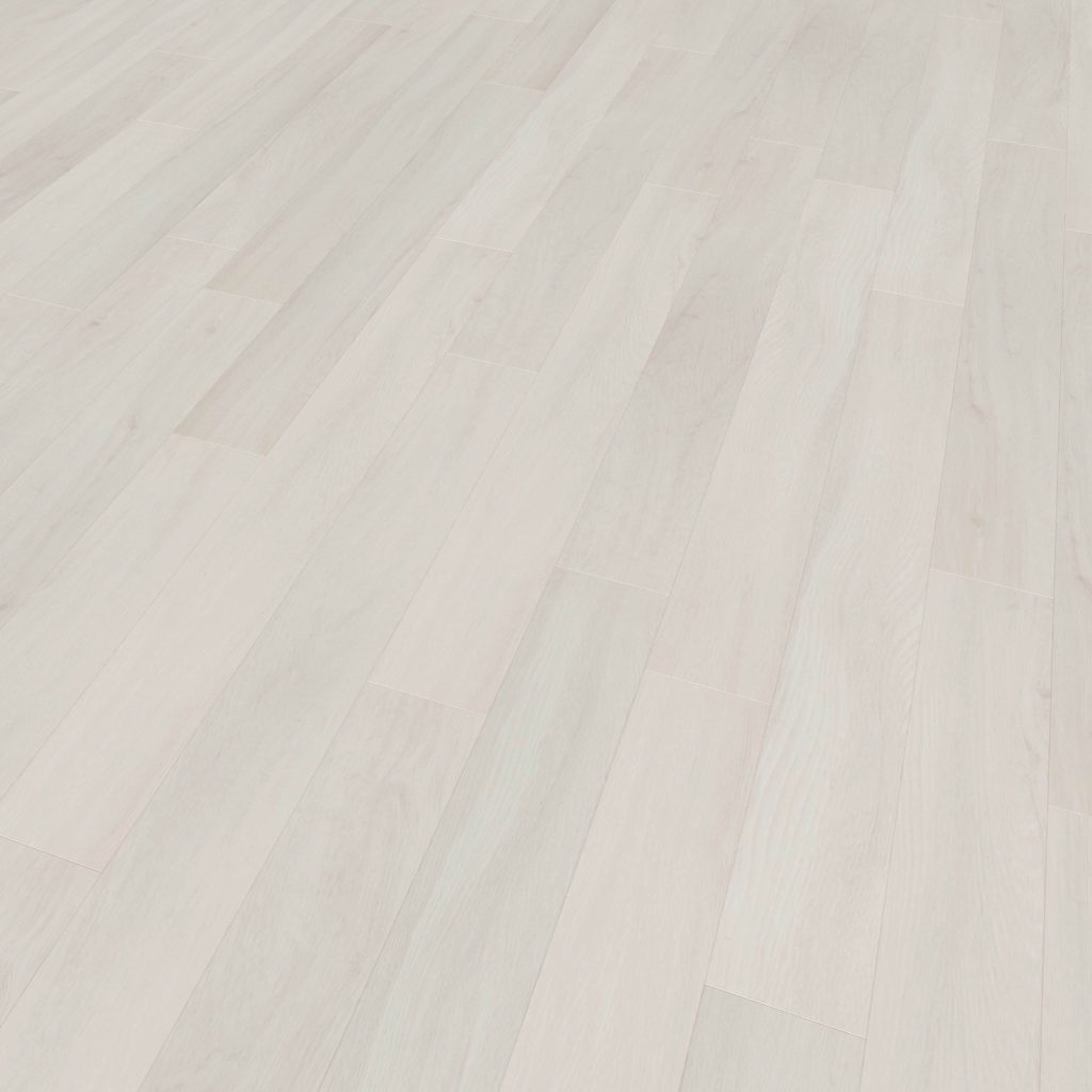 Paris Oak flooring features long, light-toned planks with a subtle grain pattern. Arranged side by side, the smooth and clean surface creates a modern, uniform look in any space.