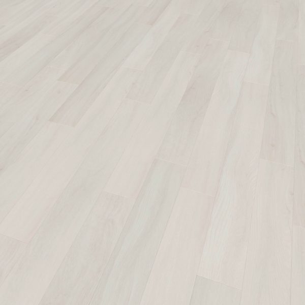 Paris Oak flooring features long, light-toned planks with a subtle grain pattern. Arranged side by side, the smooth and clean surface creates a modern, uniform look in any space.