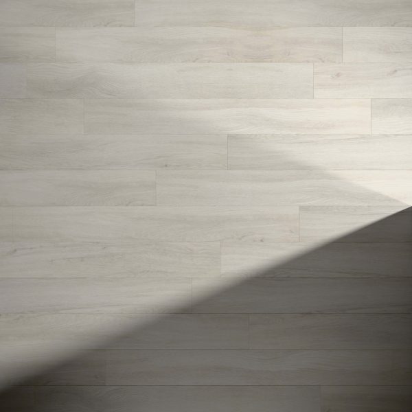 London Oak features a light, matte wood surface with a subtle grain. A diagonal shadow falls across the bottom right corner, highlighting the contrast between its illuminated and shaded areas.