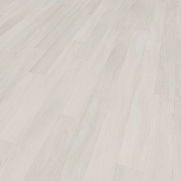 Paris Oak features a light wood tone with subtle grain patterns, arranged in a staggered plank layout for a clean, modern look.