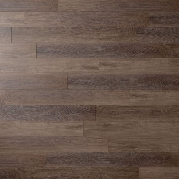 Sydney Oak* features a brown wooden floor with a smooth finish and visible natural wood grain patterns. The planks are arranged horizontally for a seamless, uniform look.