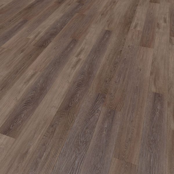 Sydney Oak* flooring features alternating dark and light brown planks with natural wood grain texture and a smooth, clean finish.
