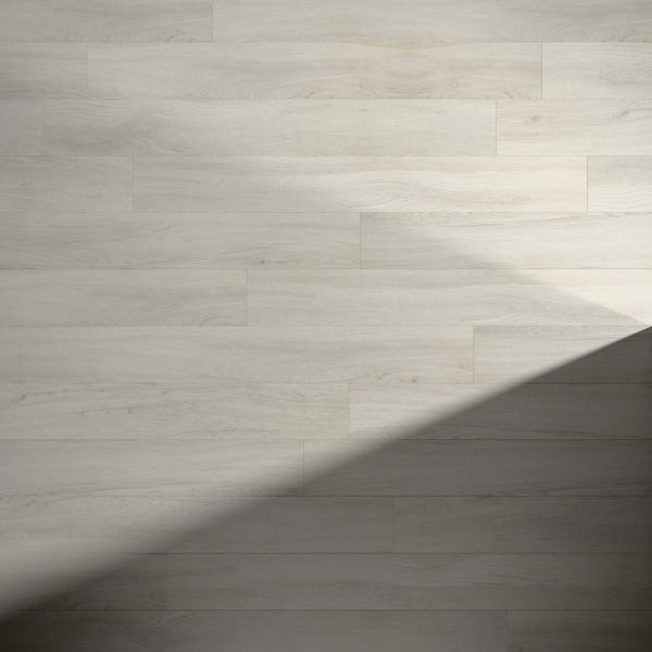 London Oak floorboards in a light shade display subtle wood grain patterns, with a diagonal shadow across the lower right corner highlighting the contrast between illuminated and shaded areas.