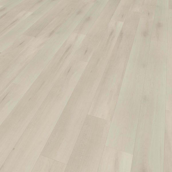 Martina features wide, light-colored wooden planks in a staggered pattern. Its smooth finish highlights subtle wood grain and knots, providing a clean, modern look.
