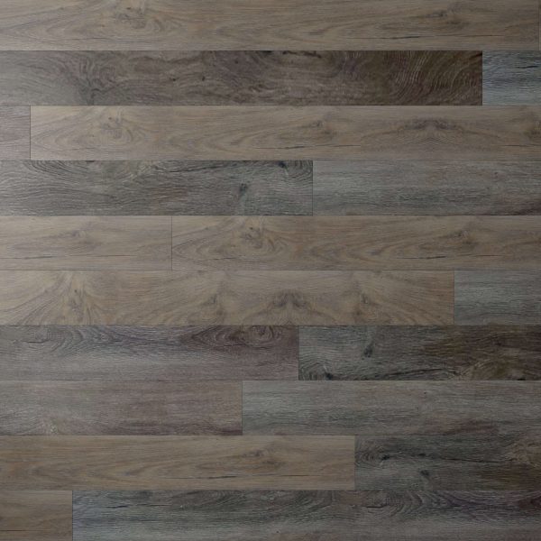 A close-up view of the Osaka wooden floor, featuring horizontal planks in brown and gray shades with visible wood grain patterns and knots.