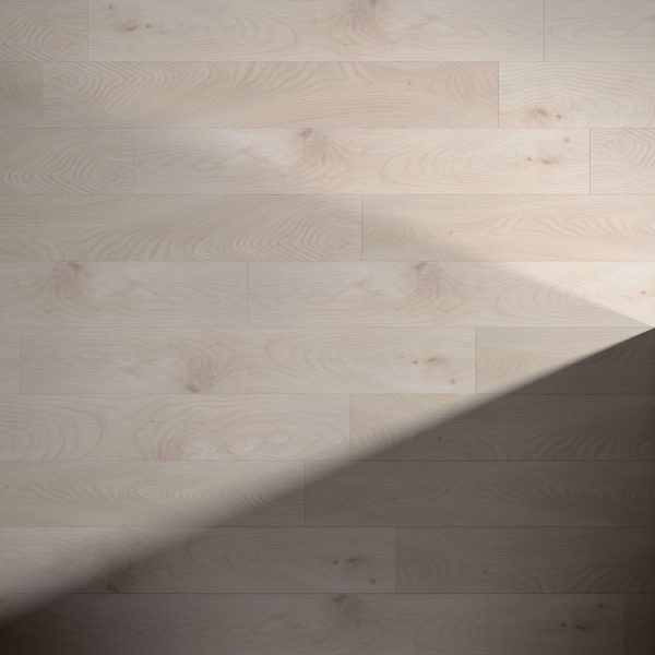 Lafleur* features light-colored wooden floorboards with a visible wood grain. A diagonal shadow crosses the bottom right corner, highlighting the contrast between illuminated and shaded areas.