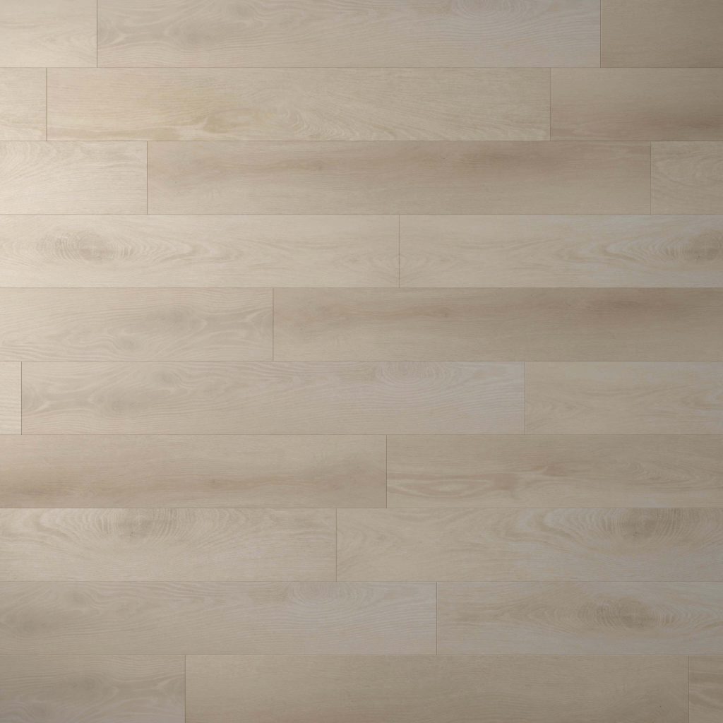 The Beliveau* features a light-colored wooden floor with a smooth, matte finish and visible natural wood grain patterns running horizontally across evenly spaced planks.