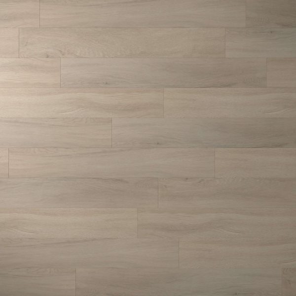 Brodeur features a light brown wooden floor with horizontal planks, subtle wood grain, and a smooth matte finish. Gentle color variations in the planks create a natural and cohesive look across the surface.