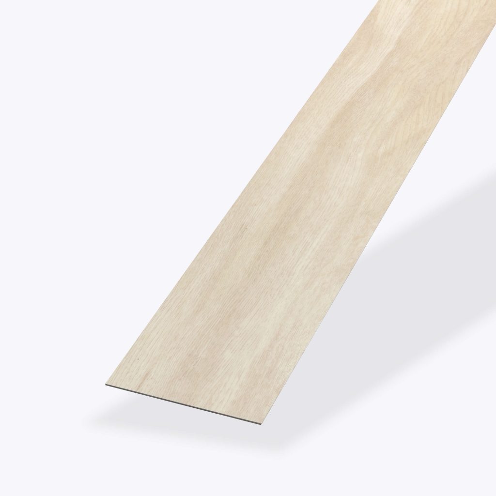 A single, rectangular plank of Paris Oak with a smooth, natural grain pattern, displayed against a plain white background.